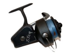 REEL: Scarce Italian Zangi Titan spinning reel, LHW, full bail, ratchet on/off check lever to gear