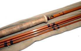 ROD: Sharpe's of Aberdeen for Farlow 12' 3 piece impregnated cane salmon fly rod, line rate 8,