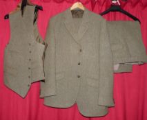 CLOTHING: Christopher Dawes Derby Tweed 4 piece heavy weight traditional sporting suit, similar to