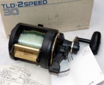 REEL: Shimano TLD-2 Speed 30 big game or wrecking multiplier reel, lever drag, power handle, one