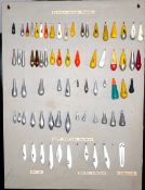 TOURNAMENT CASTING WEIGHTS: (72) Collection of 72 assorted Tournament casting weights for the