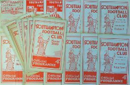 1950s-60s Southampton football programme selection homes, includes 1953 Bournemouth & Boscombe, 1958