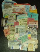 1960s onwards Mixed football match tickets a wide variety with some big match programmes, worth