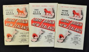 3x Great Britain vs New Zealand rugby league programmes from the 1960s/70s to include 1961 2nd