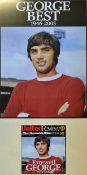 Large Manchester United George Best poster display complete with football programme for tribute