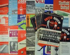 1966/67 Manchester United (Champions) home football programmes almost complete season plus