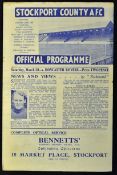 'The Marathon Match' 1945/46 FA Cup Stockport County v Doncaster rovers football programme date 30