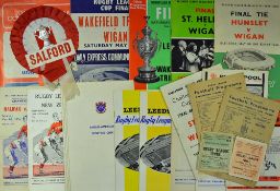 Collection of rugby league programmes to include 1954 Halifax v Warrington (Championship Final),