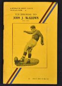1958 Whitehaven Rugby League Football Club Benefit Brochure for John J McKeown (1948-1958) some