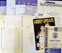 Varied collection of Leeds United football programmes to include reserve programmes 1980's plus team