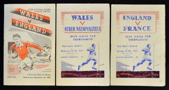 1953/54 collection of Jean Galia International Cup tournament rugby league programmes to include