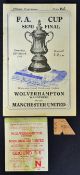 1948/49 Wolverhampton Wanderers v Manchester United football programme FA Cup Semi Final match at