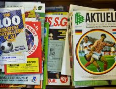 Collection of football memorabilia to include programmes such as 1988 Germany v Holland, 1991 France
