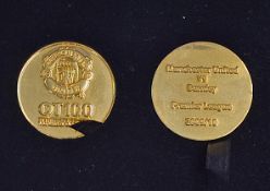 Collection of Manchester United Gold Coins Celebrating 100 Years of Old Trafford all 2009/10 encased