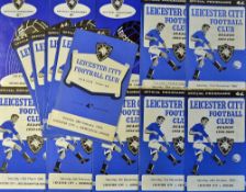 Leicester City 1950s-60s football programme selection homes, including 1958/9 Newcastle United,