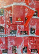 1996 Manchester United Phonecard Collection appears unused, all stuck to card, includes a collection