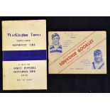 2x 1950s Workington Town rugby League official souvenir benefit brochures to include 1953 Coronation