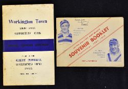 2x 1950s Workington Town rugby League official souvenir benefit brochures to include 1953 Coronation