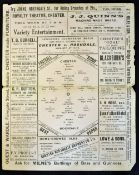 1911 Chester Football Programmes to include v Rochdale Football programme date 26 December