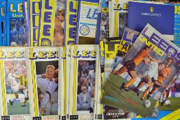 Collection of Leeds United home football programmes to include 1981/82 (21), 1982/83 £22), 1983/