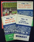 FA Cup Final football programmes to include 1953, 1955, 1958 and 1982, condition F/G (4)
