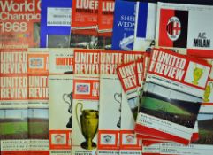 1968/69 Manchester United home football programmes complete season plus incomplete season away