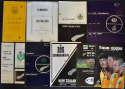 Collection of Scotland and Scottish clubs vs Australia, and New Zealand rugby programmes from 1947