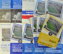 Selection of 1950s-60s Birmingham City football programmes homes, including 1956/57 Dortmund