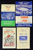 1957 Barrow Rugby League Challenge Cup Final collection to include the final programme vs Leeds (