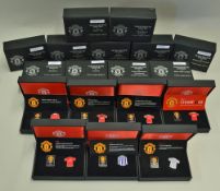 Selection of 2010/11 Manchester United Premier League Pin Badge Sets to include fixture badges