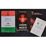 Collection of Wales rugby signed programmes to incl a scarce 1969 Welsh Rugby Supporters' Tour