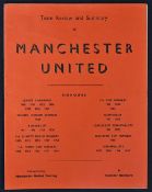 Scarce 1970 Glasgow Celtic v Manchester United match programme 11 May 1970, red souvenir brochure of