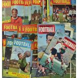 Charles Buchan's Football monthly magazine selection 1955 -1966 in varying condition, worth