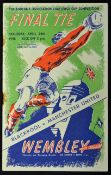 1948 FA Cup Final Manchester United v Blackpool football programme date 24 April at Wembley, rusty