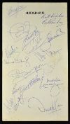 Signed Testimonial Menu for the Phil Thompson (Liverpool) football match at St Georges Hotel