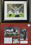 Selection of England Signed football prints including The England World Cup Winners Signed First Day