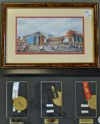 Manchester United Old Trafford Colour Print by Brian Hill of the watercolour, measures 45 x 30cm