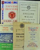 1954 English Schools Jubilee Year football programmes England v Scotland (Wembley), v Wales (Maine