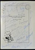 Signed 1966 World Cup Silver Jubilee Celebration Brochure 1991 at Wembley Stadium a brochure for the