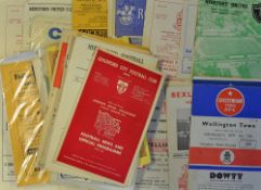 1960s Wellington Town away football programmes mostly southern league games with a god variety of