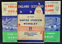 1936 England v Scotland football programme also including 1955 2 April and 1959 11 April