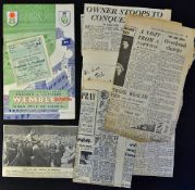 1949 England v Scotland football programme comes complete with loose newspaper reports plus the