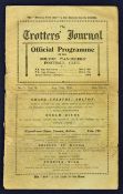 1928/29 Bolton Wanderers v Everton Division 1 football programme dated 25 August at Burnden Park.