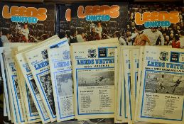 Collection of Leeds United home football programmes to include 1971/72 (24), 1972/73 (24), 1973/