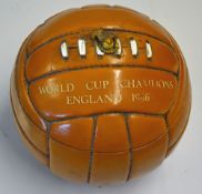 Light Brown Football Cool Box in the shape of a football with 'World Cup Champions England 1966'