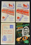 1951/52 Great Britain vs New Zealand rugby league test match programmes to include all 3 test