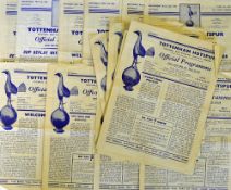 Assorted 1960s Tottenham Hotspur home football programme selection to include 1951/52 Derby