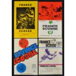 4x France v Scotland rugby programmes from the 1970s to include '73, '75, '77 (France Grand Slam)