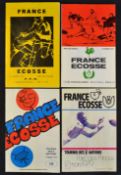 4x France v Scotland rugby programmes from the 1970s to include '73, '75, '77 (France Grand Slam)