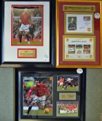 Manchester United Signed Displays to include Rio Ferdinand colour print, Ryan Giggs colour print